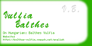 vulfia balthes business card
